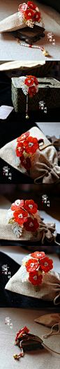 【琳琅戏时】玛瑙白蝶贝玉簪花古典配饰汉服配饰旗袍-淘宝网