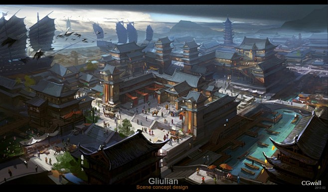 CGwall游戏原画网站_典型的中国风场...
