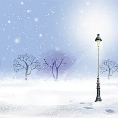 圣诞节首图_新图网 https://ixintu.com 圣诞节 雪地 树林 主图 卡通 童趣 手绘