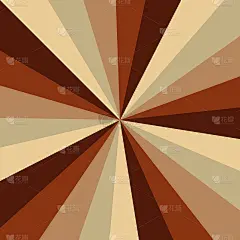 Sunburst背景矢量图案与复古调色板的漩涡径向条纹设计。古董或复古
