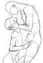 #绘画参考#来自绘师：緋都的kiss构图，来学习亲亲的姿势吧。 ​​​​