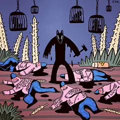 ▫️7月份画的新一波画，连起来看看。
     雨停了，有麻雀在低保真音乐里翩翩起舞。 ​​​​