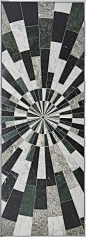 KELLY WEARSTLER X ANN SACKS. 'Liaison Palm' stone patterned tiles