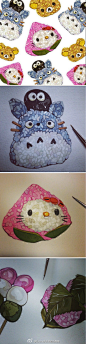 饭团们快到碗里来！！！水彩画。细节真的很重要阿！