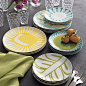 Mix & Match 10.5" Flower Plate in Dinner Plates | Crate and Barrel