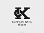 英文K字母商业服务企业商务简约LOGO标志设计-标志岛