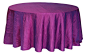 132 inch Crinkle Taffeta Round Tablecloths Purple for Weddings