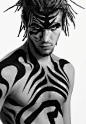 black! male #tribal #bodypainting: 