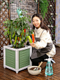 家庭阳台花盆种菜盆神器长方形种植箱特大号塑料蔬菜户外花箱萝卜