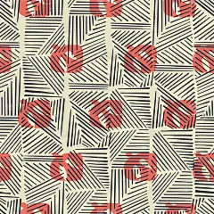 矢量手绘线背景与鸟图案插图无缝重复图案时尚家庭厨房印花织物数字艺术品