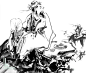 水墨古人纳凉