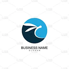 蜻蜓标志图标矢量模板