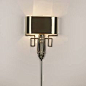 Torch Antique Brass Sconce with Shade from @zinc_door #zincdoor #lighting #artdeco #sconce