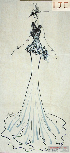 碧幽阁采集到时尚婚纱、手绘婚纱