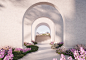 3d Visualisation 3dart architecture archviz blender CGI cgiart Flowers Landscape nft