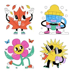 矢量酸贴纸集  - 源文件下载【酷图网】矢量,贴纸,酸性贴纸,卡通贴纸,创意贴纸,插画,枫叶,水壶,花朵,向日葵,树叶,太阳,可爱,卡通,有趣,创意,小草,花花,叶子,扁平矢量插画,扁平插画,扁平化图标,手绘,矢量素材,设计,广告设计,AI