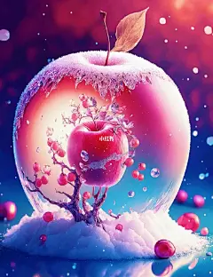 好看平安夜平安果图片