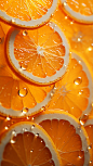 橙子切片水果背景