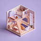 近期C4D零基础课程小房间案例优秀作业-C4D蜂巢计划 (27)