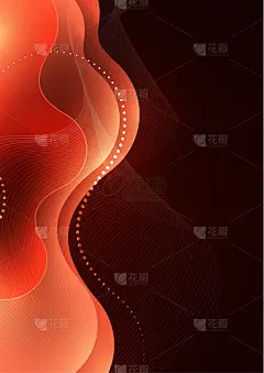 抽象插图的透明平滑的颜色波。运动的概念。业务设计的创意模板。