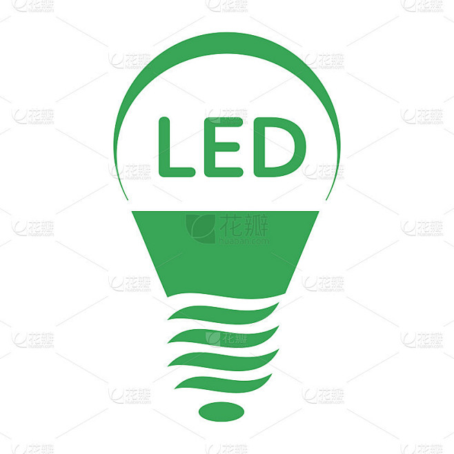 LED灯泡图标灯，简约风格