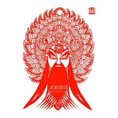京剧脸谱剪纸图片  - 源文件下载【酷图网】京剧,脸谱,剪纸,戏剧,古典