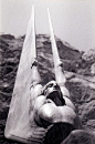 The two "Winged Figures of the Republic" dominate the Hoover dam. They are the work of sculptor Oskar J.W. Hansen, a Norwegian immigrant. Hansen said the 30-foot bronzed statues represented "that eternal vigilance which is the price of libe