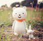 Ordinary Bear & Naughty Rabbit figure by Fluffy House, produced by Fluffy House. Front view.: 