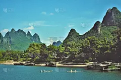 漓江,河流,乘船游,桂林山水,喀斯特,旅游目的地,水平画幅,地形,无人,户外