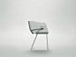 Metal chair with armrests TATOU by da a