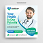 Medical healthcare template for instagram post Premium Psd