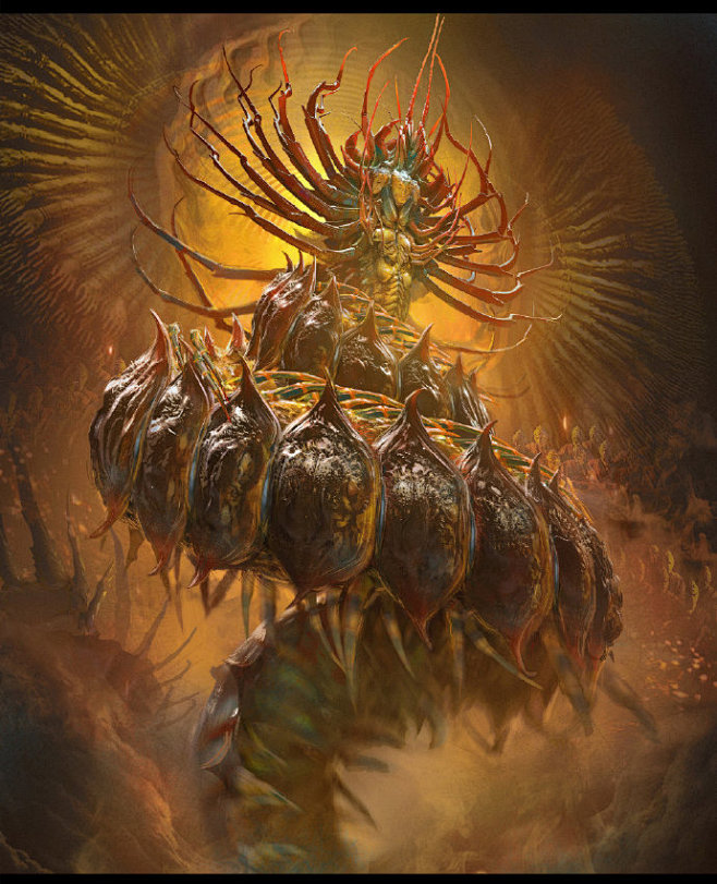 Centipede god 千手天尊（蜈蚣精）画师yangyang sui“一个把自己幻化成观音的妖王”