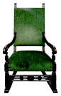 Spanish Revival Solid Mahogany High Back Chair