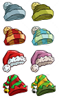卡通冬季圣诞老人帽子矢量图标——人造物体对象集Cartoon Winter Santa Hat Vector Icon Set - Man-made Objects Objects配件,背景,帽,帽、卡通,庆典,字符,圣诞节,集合,12月,装饰,毛茸茸的,皮毛,快乐,帽子,头,节日,插图,孤立的,快乐,年,红色,圣诞老人,圣诞老人,集传统的矢量,温暖,白色,冬天 accessory, background, cap, caps, cartoon, celebration, characters, chri