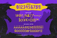 Fespyro潮流时尚恐怖漫画神秘哥特电影海报封面标题装饰英文字体下载_颜格视觉