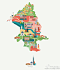 Jing Zhang创造了许多不同旅游景地的插图。每个图示传达着相应位置的经典造型以及个性化的色彩。该系列包括台北，巴厘岛，曼谷，广州，河内，Nagiso，平溪，首尔和新加坡等城市，乡镇，区域，岛屿和省份。#求是爱设计#