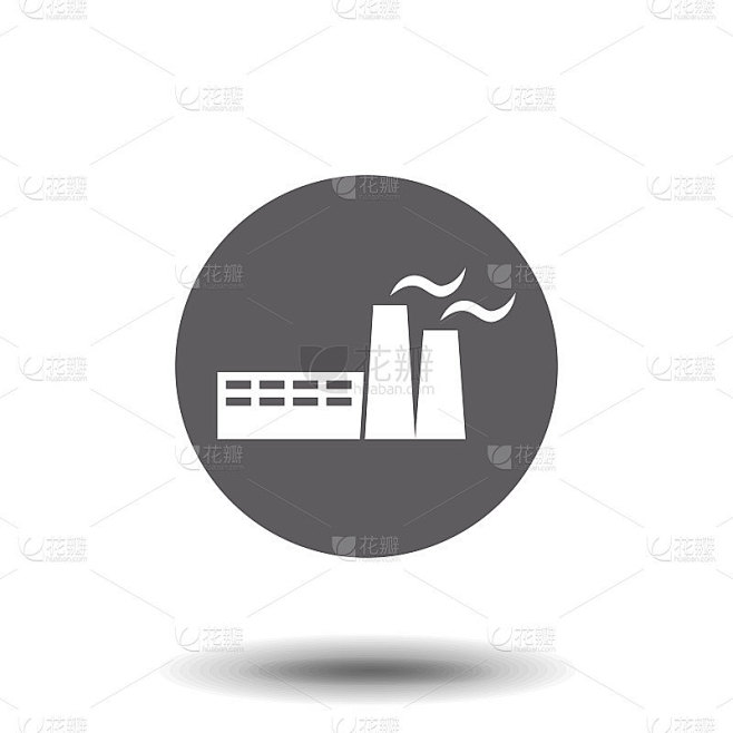 工厂图标。矢量符号股票插图网。