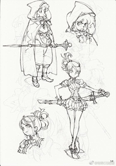 sweee采集到插画-人设