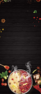 创意美味火锅展架高清素材 八角 开业酬宾 感恩回馈 火锅店 美味 美食 西红柿 辣椒 黑色背景 平面广告 设计图片 免费下载