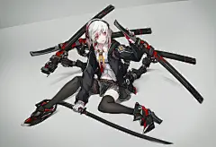 重兵装型女子高生・肆 p站 二次元 插画 少女 头像 手绘 壁纸