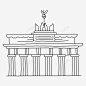 勃兰登堡门德国柏林手绘 门勃 icon 图标 标识 标志 UI图标 设计图片 免费下载 页面网页 平面电商 创意素材