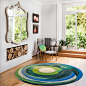 现代抽象设计圆形地毯素材图