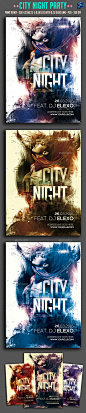 City Night Party Flyer Template PSD #design Download: http://graphicriver.net/item/city-night-party-flyer-/14134567?ref=ksioks