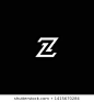 Creative Innovative Initial Letter logo ZZ Z with Black Background