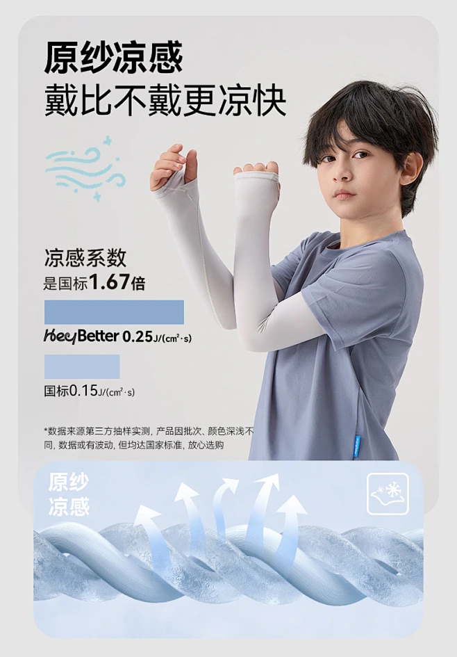 HeyBetter绵绵冰儿童防晒冰袖25新款冰丝凉感男童女童宝宝冰袖-tmall.com天猫-花瓣网