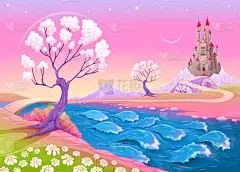 梦幻景色与城堡
