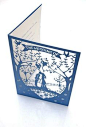Country Garden laser cut wedding invitations. #wedding #WeddingInvitations #WeddingInvites #Blue