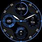 Themeable watchface with steps counter and heart rate. App access: theme picker (tap center of screen to change color), weather (1-2 o'clock) , activity (4-5 o'clock), alarm (7-8 o'clock), contacts (10-11 o'clock). - Analog time  - Numeric date  - Numeric