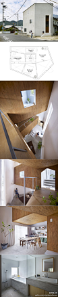 日本Suppose 工作室为一个四口之家设计的住宅，位于广岛郊区。有意模糊室内外空间的区别是他们常用的手法。
