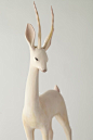 Yoshimasa Tsuchiya: Wooden foals, unicorns, mermaids - look almost like porcelain. "In Japan, most of traditional buildings and sculptures are made of wood. Wood is a material which breath. It has own age, own viability. I studied these kind of tradi